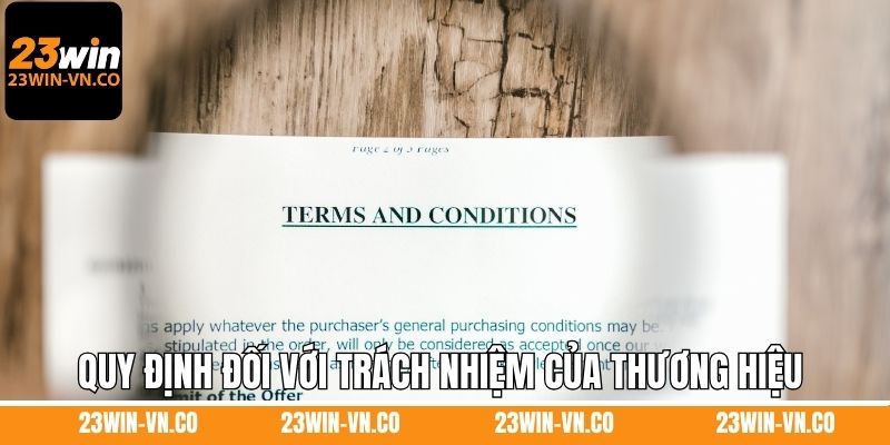 Thông tin về quy định đối với trách nhiệm của thương hiệu 