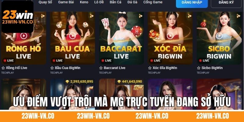 Ưu điểm vượt trội mà MG trực tuyến đang sở hữu