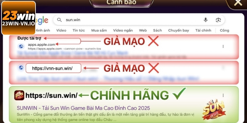Chú ý với tất cả các đường link, kênh thông tin khi truy cập